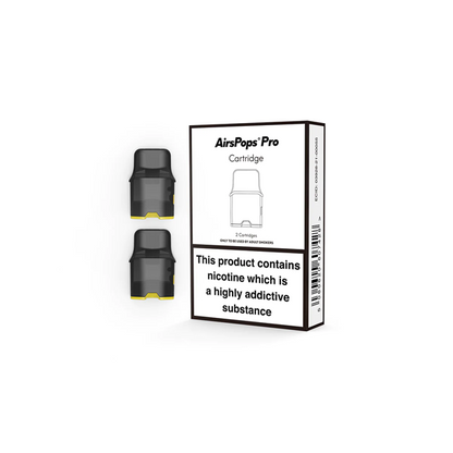 AirsPops By Airscream Replacement Pro Pod Cartridges 2PCS 2ml (No Coils Included)