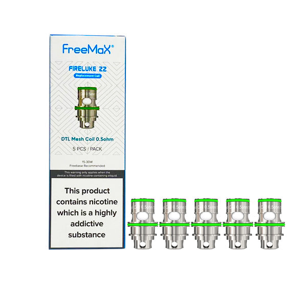 FreeMax Fireluke 22 Replacement Mesh Coils MTL 1.5ohms/DTL 0.5ohms