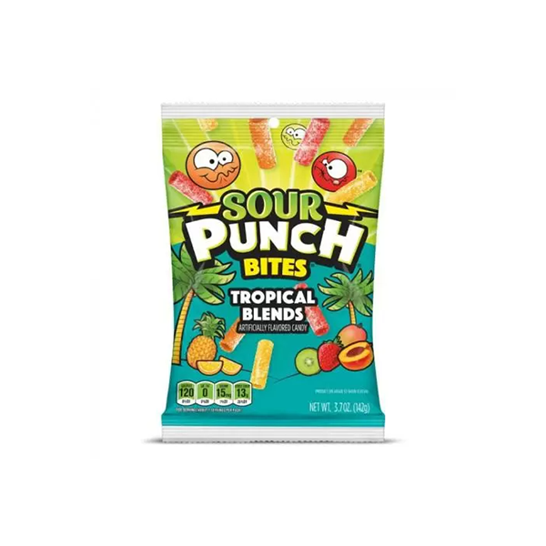 USA Sour Punch Bites Tropical Blends Share Bags - 142g