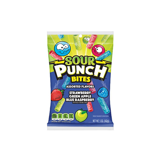 USA Sour Punch Bites Assorted Flavours Share Bags - 142g