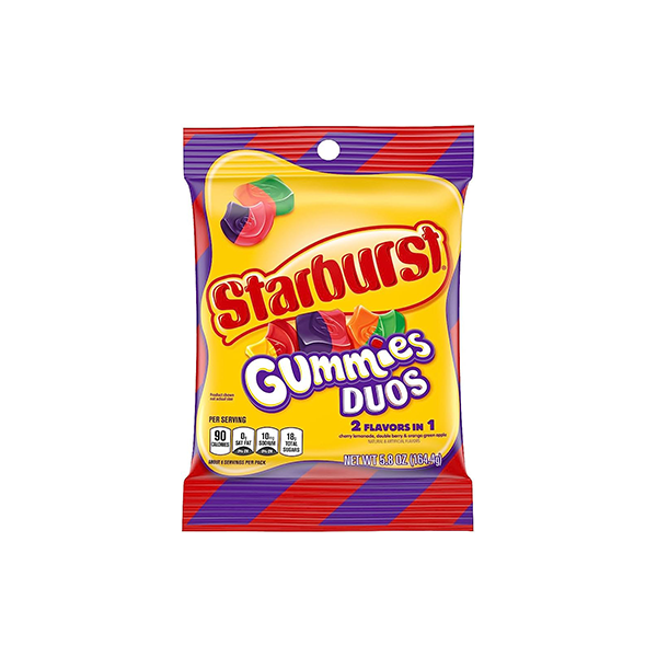 USA Starburst Gummy Duos Share Bag - 164g